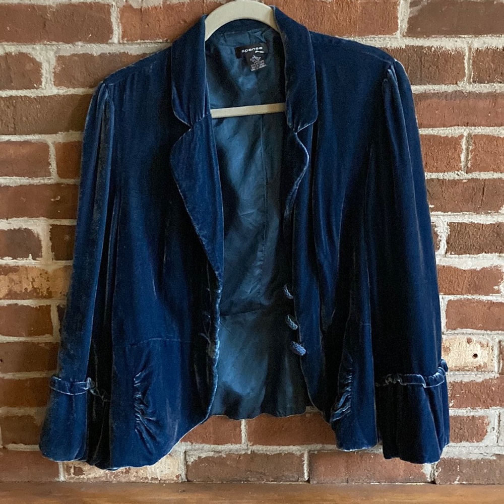 Blue velvet jacket
